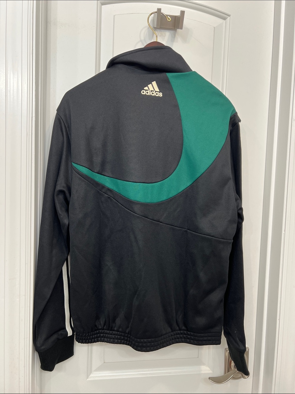 Kith Black and Green Zip-Front Track Jacket collaboration with adidas. - Picture 6 of 8